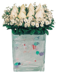  Antalya online ieki maazas  7 adet beyaz gl cam yada mika vazo tanzim